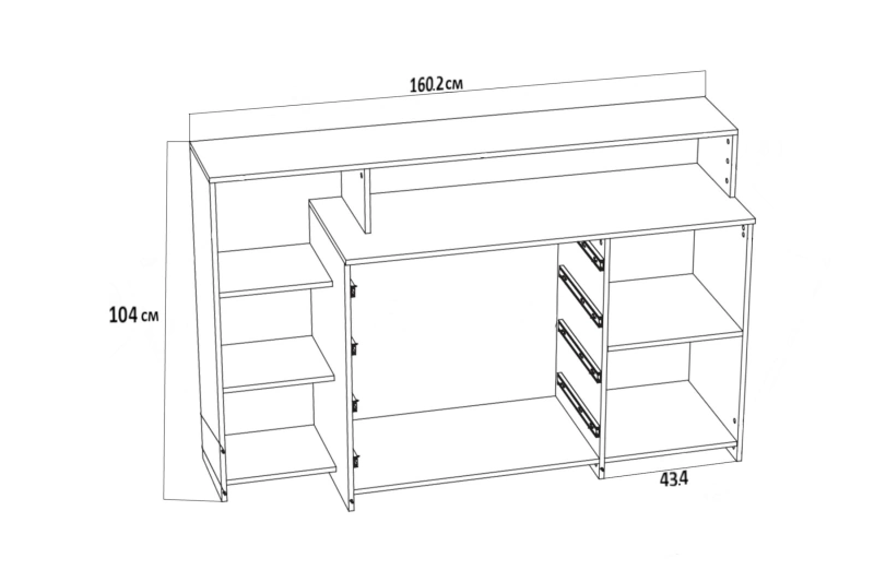Ангара Комод МИФ (Графит, дуб юкон)