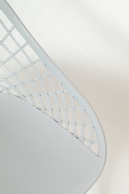 Стул Сидней КНР (Пластиковый стул с деревянными ножками и металлическим каркасом серый)