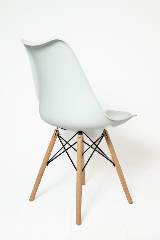 Стул Хобарт КНР (пластиковое сиденье с подушкой из полиуретана, деревянные ножки с металлическим каркасом БЕЛЫЙ)