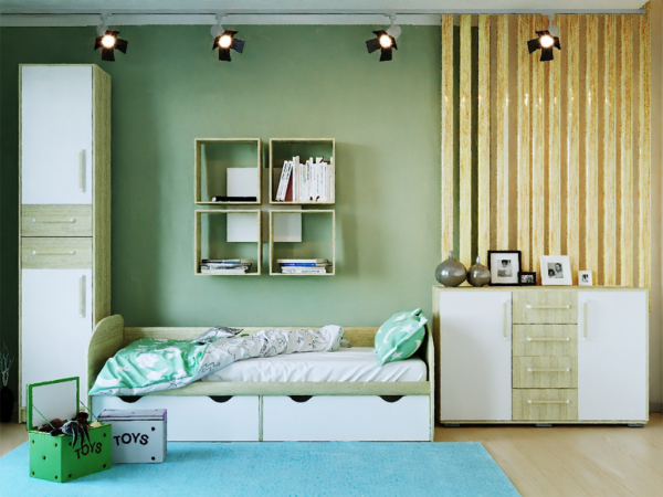 НКМ Эдем-1 секция №6 пенал РОСТОК (Дуб сонома / Белый жемчуг)