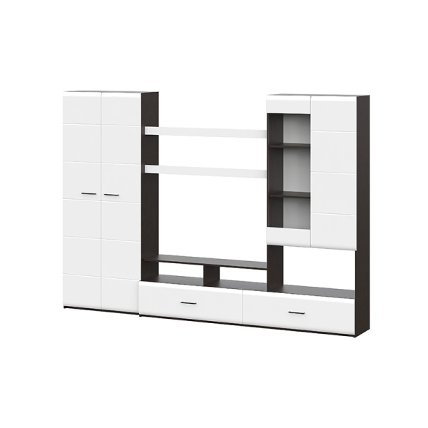 Мебель для гостиной МГС 7 Исполнение 1 SV-мебель (венге/белый глянец)