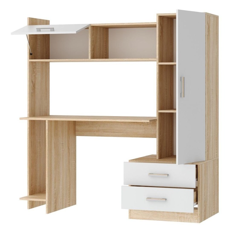 Стол ПКС-7 ПАМИР (Сонома-Белый глянец)