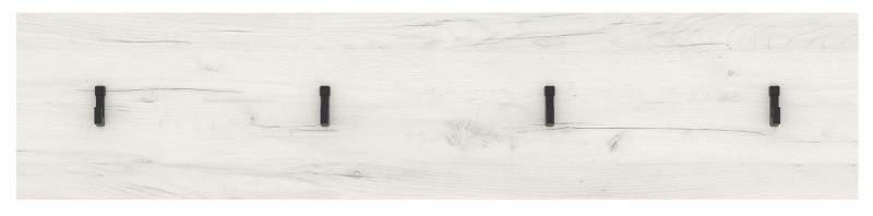 Прихожая Гретта Панель с крючками 900 ПАМИР (Крафт белый-Антрацит)