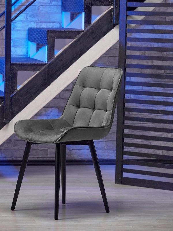 Стул Румба ПАМИР (F83 Серый/Черная опора)