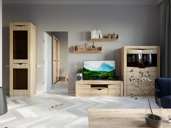 Гостиная Версаль-5 Секция №13 Шкаф 2-х ств. РОСТОК (Дуб баррик)