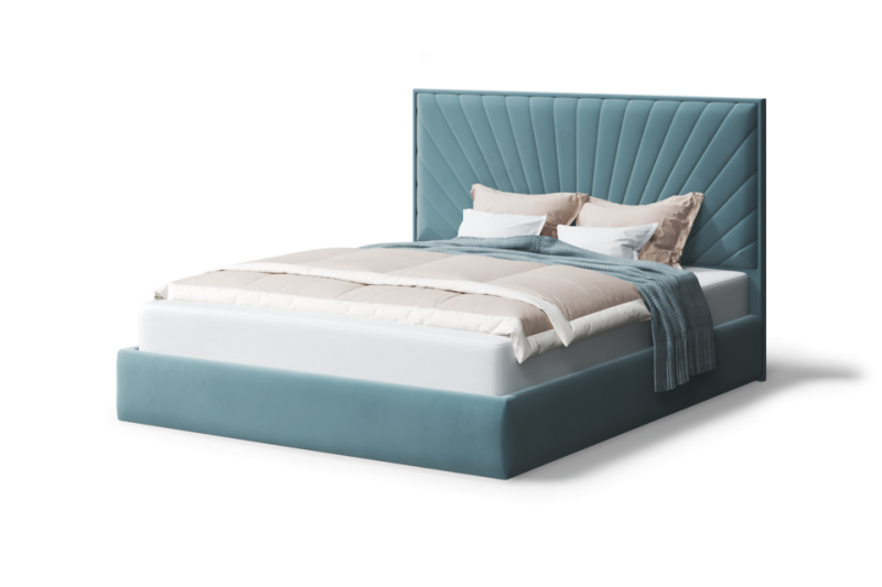 Кровать НА опоре Леона 1200 МЛЕК (нео 22/бирюза)