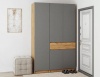 Авиньон Шкаф двухстворчатый с ящиком SV-мебель (Дуб крафт золотой/ Графит серый (900*2216*506))