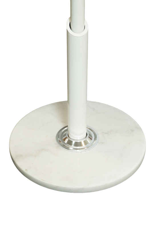 Вешалка Моэ (NM-6209) КНР (Белый.  Метал. трубка + мраморное основание, 17 мест)