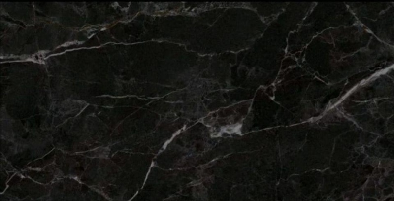 Стол Бахус Керамика 1000 Ваша Мебель (керамика 77В мрамор черный,мдф черный,каркас основание МУАР черный (d=1000(1420)))