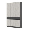 Прихожая Роджина Шкаф 3-х ств. МИФ (Дуб Крафт Белый, Графит)