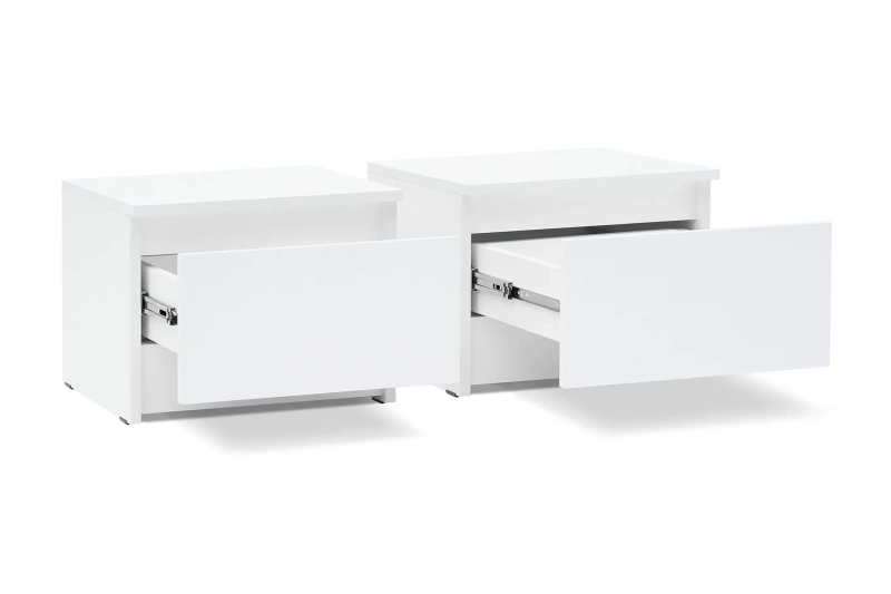 Челси Тумбы прикроватные (в компл. 2шт, цена указана за 1ед.) МИФ (Белый глянец холодный, белый)