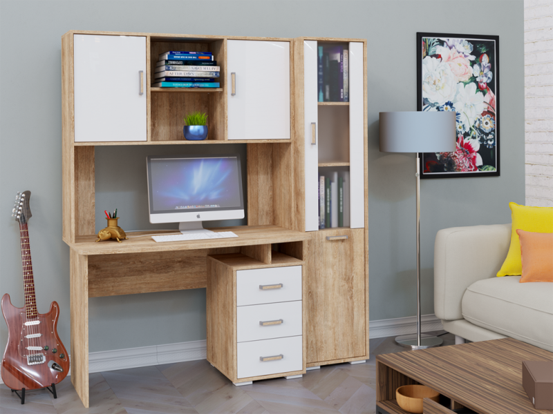 Стол компьютерный КЛ-1.3 угловой (КОРПУС) РОСТОК (Дуб баррик)