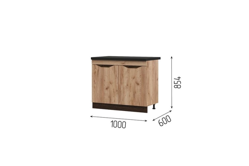 Кухня Паола 2,0 СТЕНД (МДФ ВЕНГЕ(тиковое дерево)/ДУБ КРАФТ ЗОЛОТО)