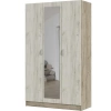 Басса (Бася)/Брио ШК 553 Шкаф 3-х ств. с зеркалом СТЕНД/ТВД (фасад ДУБ КРАФТ БЕЛЫЙ/корпус ДУБ КРАФТ СЕРЫЙ (1,2х2,02х0,506))