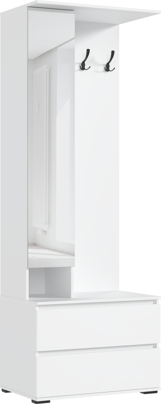 Прихожая Норд МИФ (Белый глянец холодный/Белый)