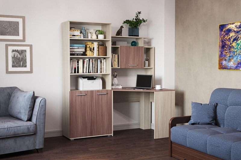 Стеллаж ПКС-8 ПАМИР (Шимо светлый-Шимо темный)