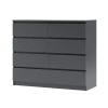 Челси Комод 8 ящиков МИФ (Графит, графит)