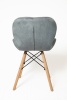 Стул Манжера КНР (бархатный стул, деревянные ножки, металлический каркас 59 темно-серый)