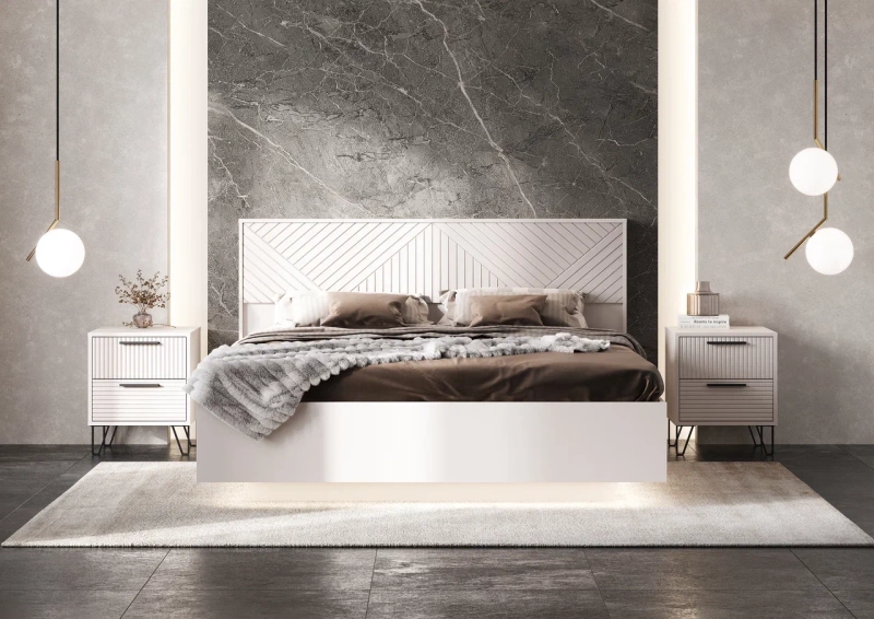 Спальный гарнитур Флэш Тумбы прикроватные (в компл. 2шт, цена указана за 1ед.) МИФ (Кашемир, Кашемир)