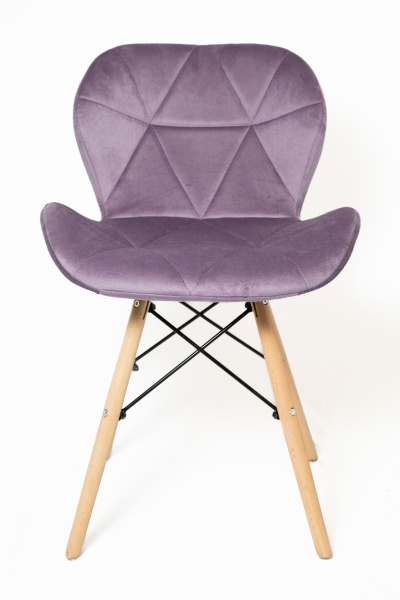 Стул Манжера КНР (бархатный стул, деревянные ножки, металлический каркас 59 фиолетовый)