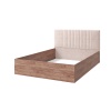 Спальный гарнитур Тоскана Кровать1200 (без основания) МЛЕК (дуб табачный/бисквит)