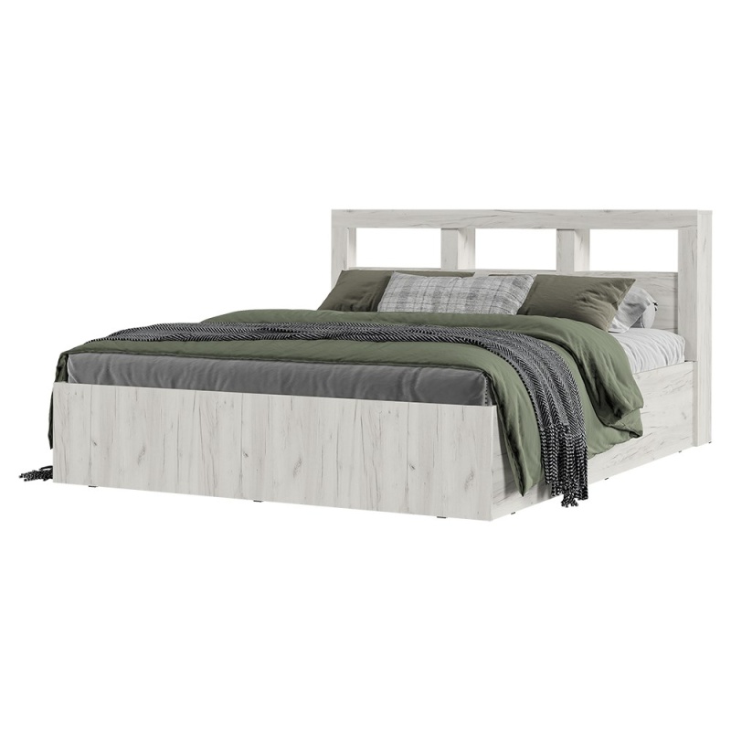 Гранд Кровать 1,6 СТЕНД (корпус ДУБ КРАФТ БЕЛЫЙ)