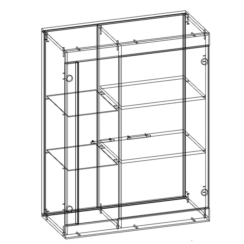 Гостиная Соната ВНС-800: Витрина навесная ПАМИР (Сонома-Белый глянец)