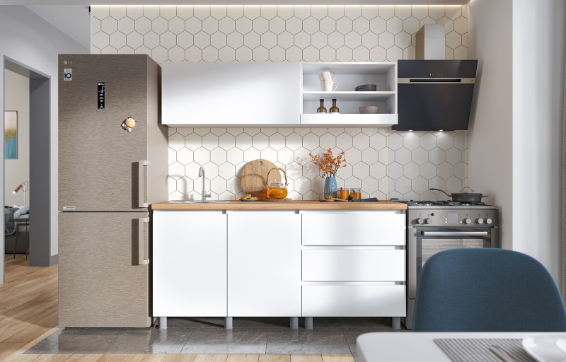 Кухня Хелен 1,7 СТЕНД (фасад БЕЛЫЙ/корпус БЕЛЫЙ)