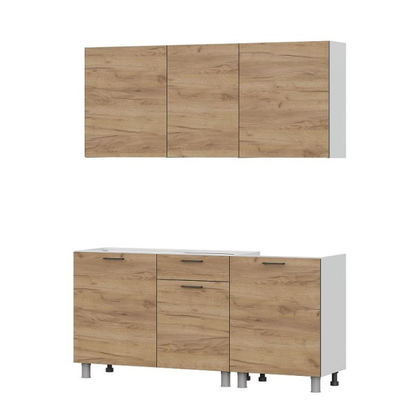 Кухонный гарнитур "Лаванда" (без столешницы) SV-мебель (Дуб Золотой)