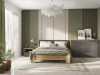 Хелен КР 03 Кровать 1.6х2.0 СТЕНД (фасад СЕРЫЙ ГРАФИТ 0162/корпус ДУБ КРАФТ ЗОЛОТО)