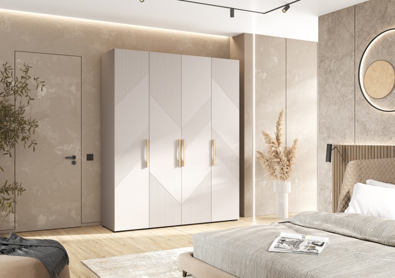 Ирис Шкаф 4-х ств.(1800) МИФ (Кашемир, Кашемир)