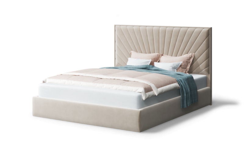 Кровать НА опоре Леона 1200 МЛЕК (бренди лайт 03/беж)