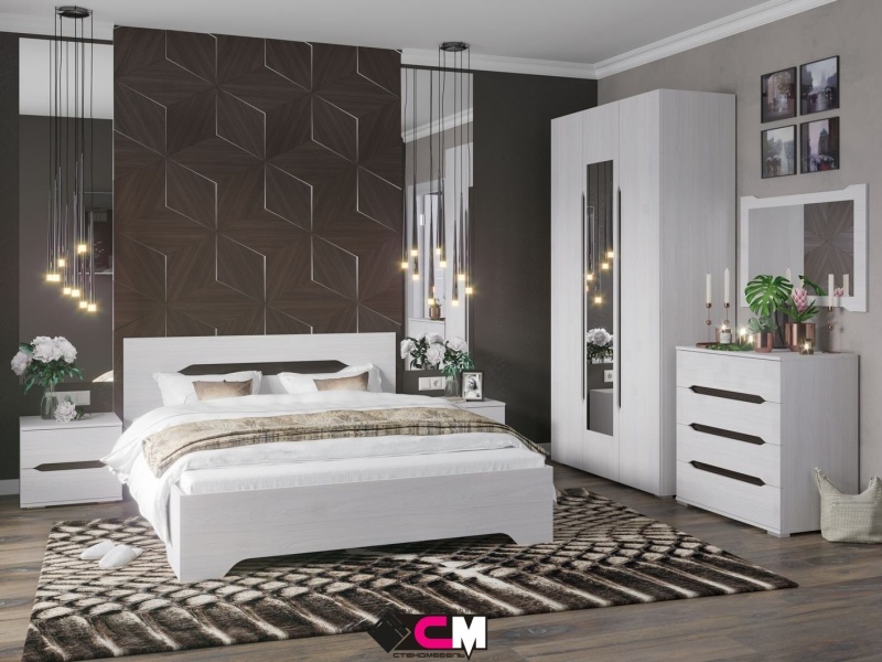 Валенсия ШК 014 Шкаф 4-х ств. с ящиками СТЕНД (АНКОР (1,6х2,2х0,5))