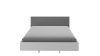 Копенгаген Парящая Кровать 1,6 с настилом (12 СТУЛЬЕВ) (Корпус: ЛДСП Белый, МДФ Серый графит)