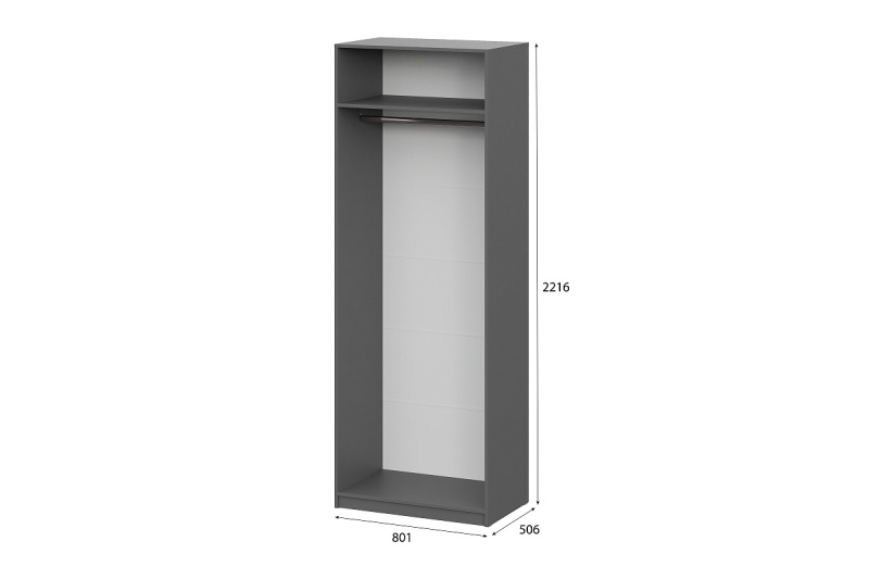 Шкаф ШК-5 (800) SV-мебель (Графит серый)