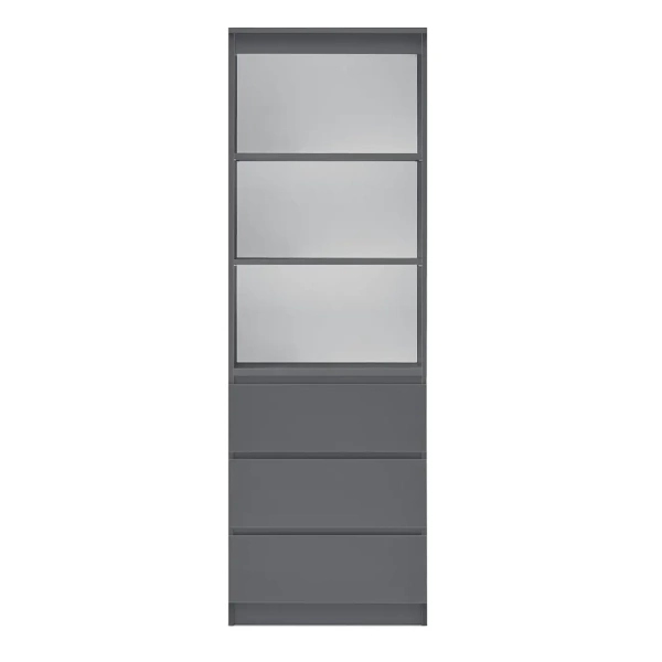 Челси Стеллаж МИФ (Графит, графит)