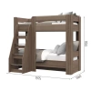 Спальня Симба Кровать 2-х ярусная СТЕНД (фасад МДФ КОФЕ С МОЛОКОМ/корпус ШИМО ТЕМНЫЙ (1,976х1,7х1,36) СНЯТ)