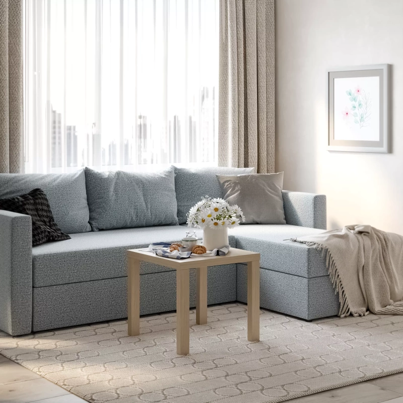 Энкель 50 Стол журнальный СВЕДСТА (Дуб беленый (дуб сонома) (500*450*500))