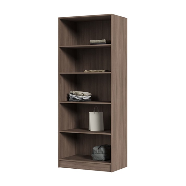 Басса (Бася)/Брио ШК 555 Шкаф полки СТЕНД/ТВД (фасад ШИМО СВЕТЛЫЙ/корпус ШИМО ТЕМНЫЙ (0,8х2,02х0,506))