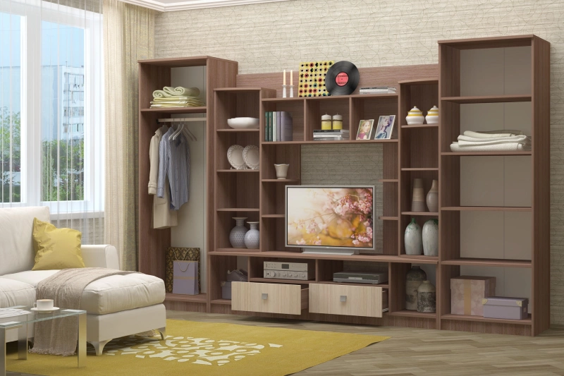 Гостиная Венеция МИФ (Ясень шимо светлый, ясень шимо темный)