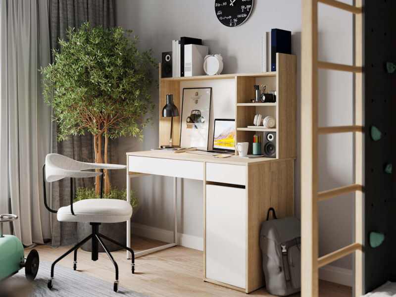 НКМ Эдем-1 секция №24 надстройка для письменного стола РОСТОК (Дуб сонома)