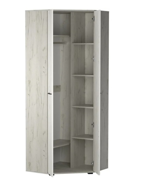 Прихожая Италия ШУ-800 Шкаф угловой ПАМИР (Крафт белый)