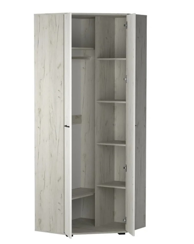 Прихожая Италия ШУ-800 Шкаф угловой ПАМИР (Крафт белый)