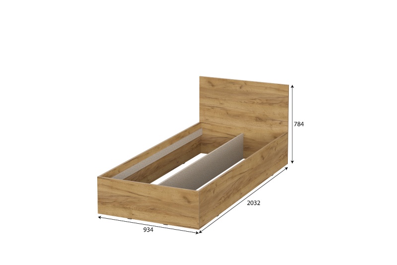 Мебель для спальни МСП 1 кровать 0.9*2.0 одинарная SV-мебель (дуб золотой)