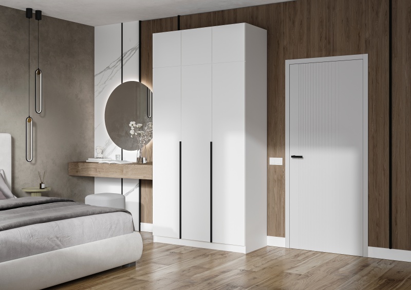 Лион ШК-02 Шкаф 3-х створчатый СТЕНД (фасад БЕЛЫЙ/корпус БЕЛЫЙ (1200*2000*550))