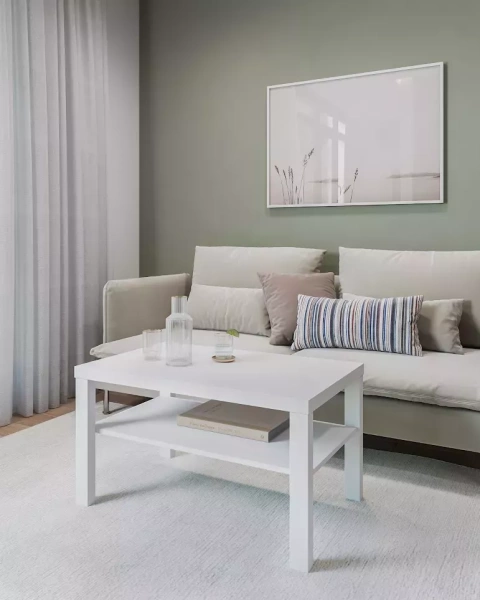 Энкель 82 Стол журнальный СВЕДСТА (Белый (820*450*500))