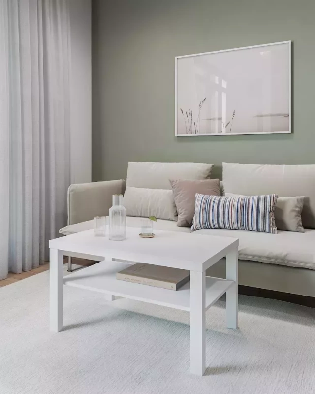 Энкель 82 Стол журнальный СВЕДСТА (Белый (820*450*500))