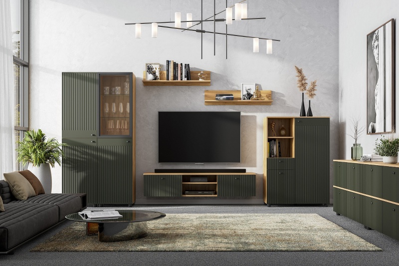 Модульная система Милан Полка навесная SV-мебель (Дуб Золотой)