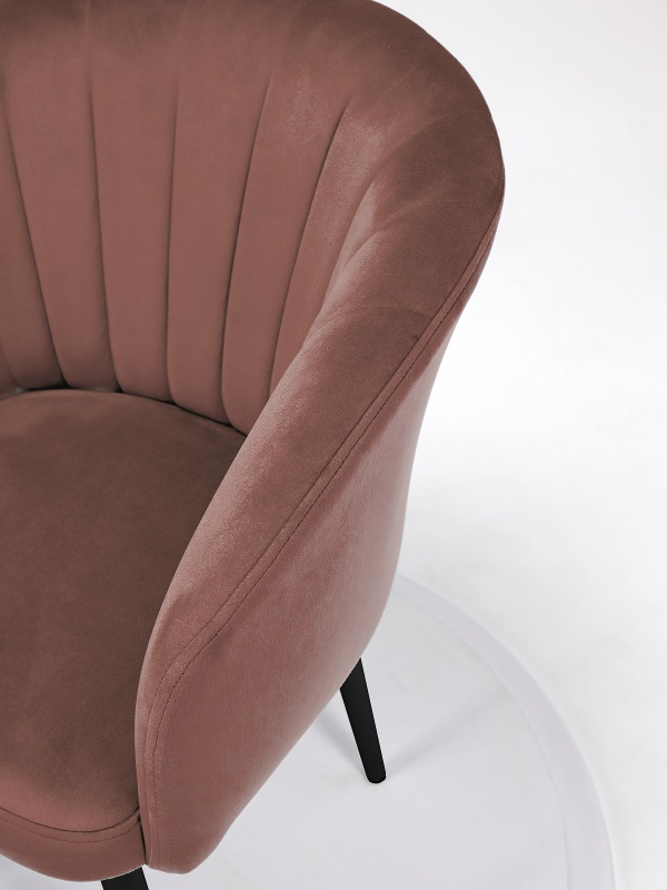 Стул Версаль ПАМИР (F62 Розовый/Черная опора)