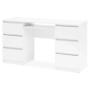 Челси Стол 6 ящиков МИФ (Белый глянец холодный, белый)